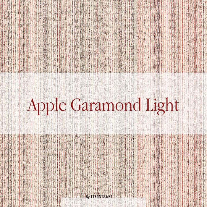 Apple Garamond Light example